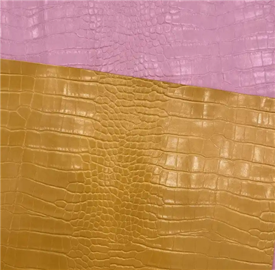 PVC Crocodile Pattern Embossed Leather Fabric Artificial Imitation Leather For Handbag
