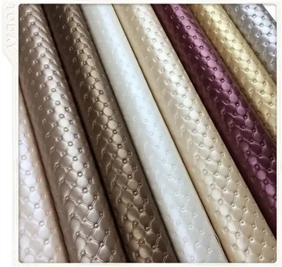 Tela de cuero de PVC para cubierta de paquete de sofá