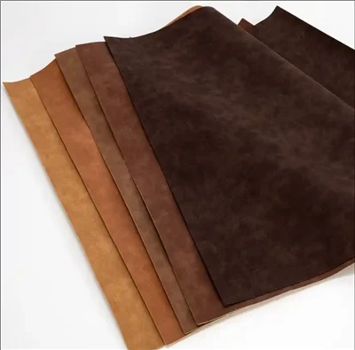 Material de cuero sintético artificial a base de agua sintético del zurriago del ante Nubuck falso para los zapatos
