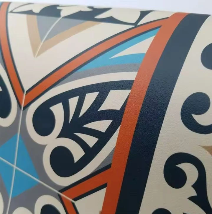Mosaic Hebrew Design Anti Slip UV Printing Pvc Leather Flooring