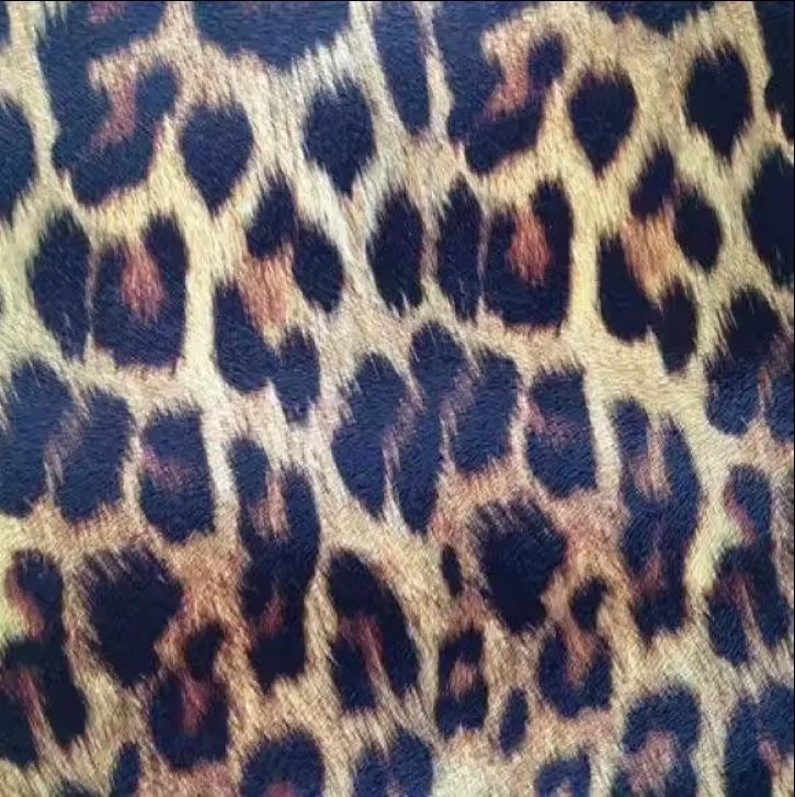 Professional Leopard PU Printed Leather For Shoes And Bags