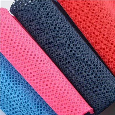 Tejido de malla sándwich con separador de aire 3D de poliéster de color fluorescente Jacquard para empeine de calzado deportivo
